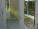 Contemporary white French conservatory doors