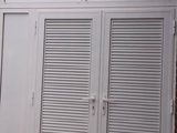 White exterior louvre uPVC doors