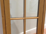Interior view of double bullnose profile uPVC double glazed window with glass bars